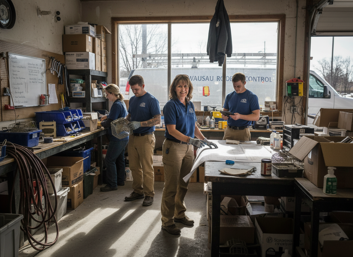 The Wausau Rodent Solutions team at work in Wausau
